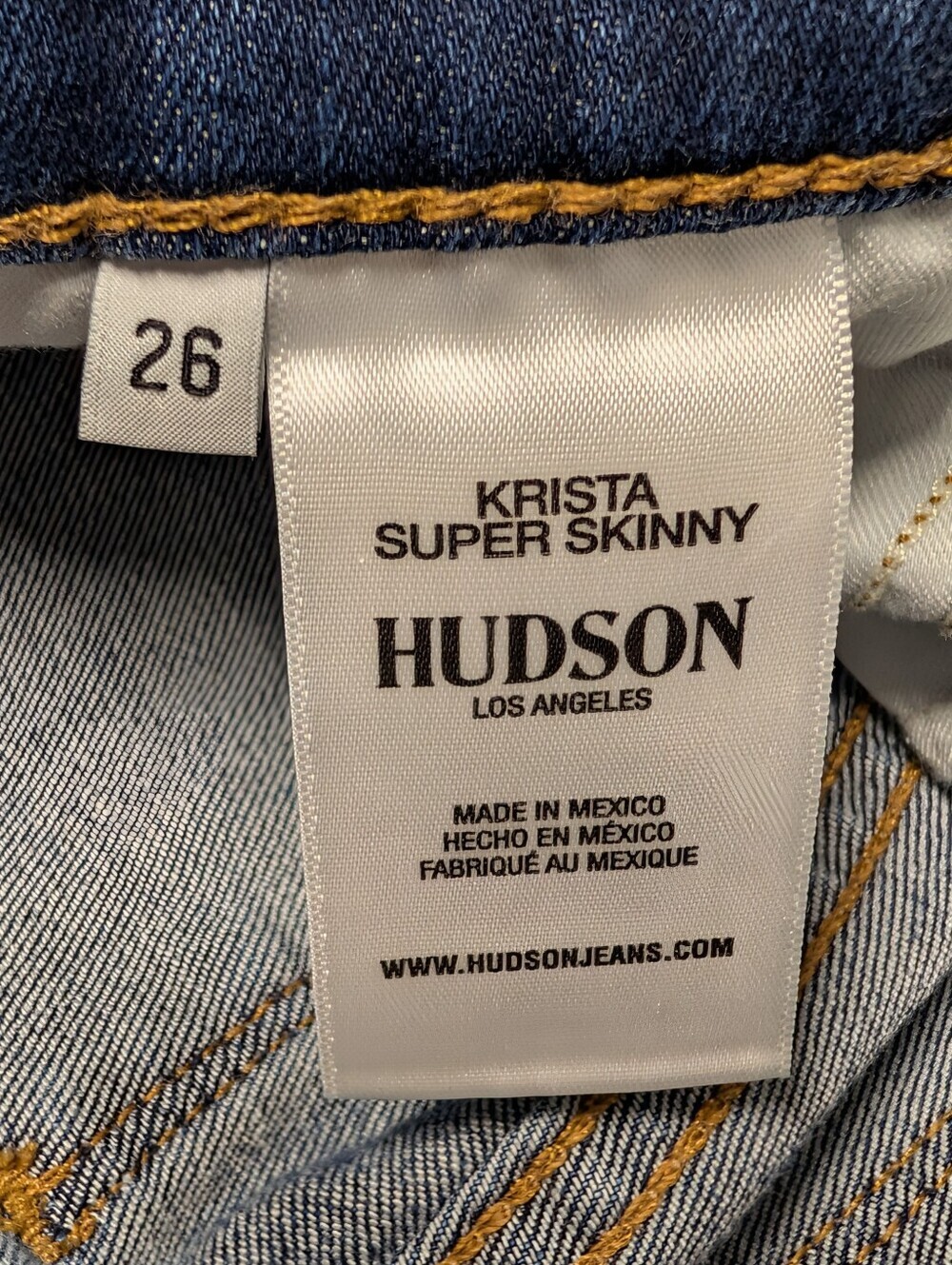 Hudson Jeans Natalie Mid Rise Skinny Blue Ankle Pants Women’s Size 26 - Picture 8 of 9